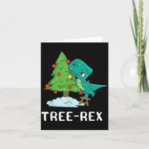 Grappige Kerstmis Dinosauriërs Kerstboom Rex Schat Kaart