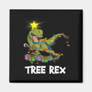 Grappige Kerstmis Dinosaurus Boom Rex Mannen Vrouw Magneet