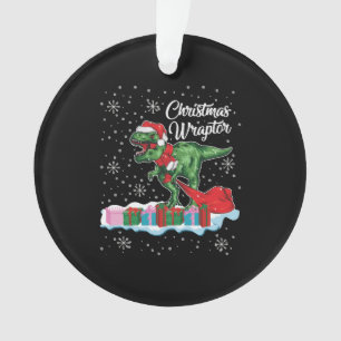 Grappige Kerstmis Dinosaurus Wraptor Velociraptor Ornament