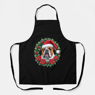 Grappige Kerstmis Engelse Bulldog Tank Top Schort