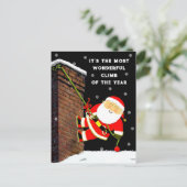 Grappige Kerstmis Feestdagenkaart (Staand voorkant)