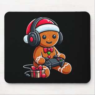 Grappige Kerstmis Gamer Gemberkoek Kerst Spelende Muismat