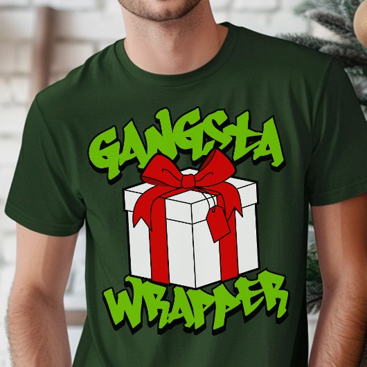 Grappige Kerstmis Gangsta Wrapper T-shirt