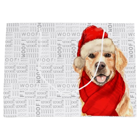 Grappige Kerstmis Hond Gouden Retriever Lover Groot Cadeauzakje (Voorkant)