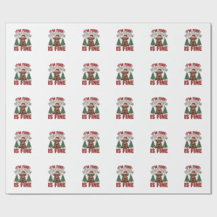 Grappige Kerstmis Hoogland Koe Alles Is Goed Met M Cadeaupapier