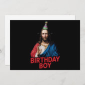 Grappige Kerstmis Jezus Verjaardag Jongen Feestdagenkaart (Voorkant / Achterkant)