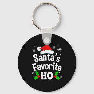 Grappige Kerstmis Kerstmannen Favoriete Ho Stoute Sleutelhanger