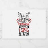 grappige kerstmis met geblitzete woordkunst likeurfles etiket (Enkel label)