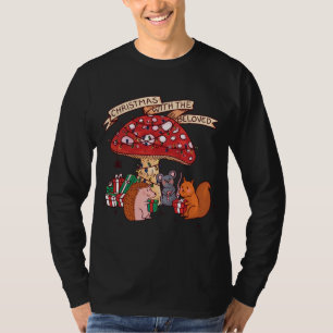 Grappige Kerstmis met Mushroom Eekhoorn Muis en M T-shirt