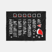 Grappige kerstmis mooie stoute lijst kan ik uitleg fleece deken (Voorkant (Horizontaal))