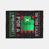 Grappige Kerstmis Oh Dit Roept Om Een Spreadsheet Fleece Deken (Voorkant (Horizontaal))