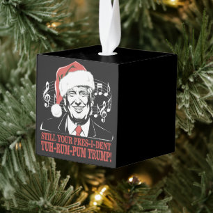 Grappige Kerstmis President Trump Pyjama Lelijke K Kubus Ornament