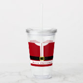 Grappige Kerstmis Santa Acryl Tumbler Acryl Drinkbeker (Voorkant)