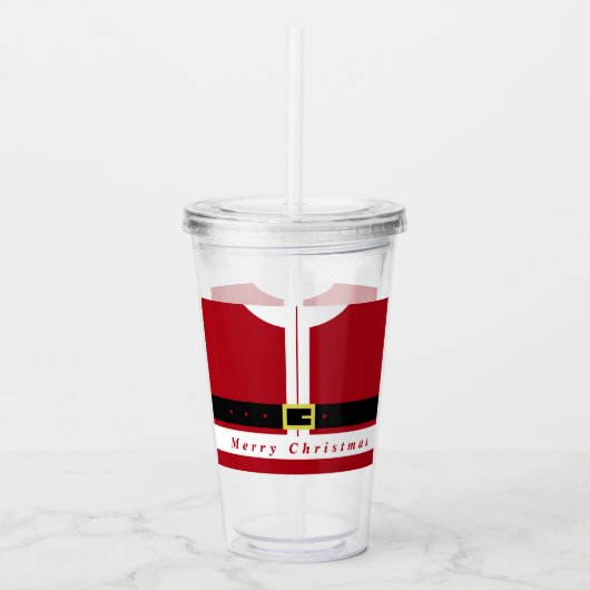 Grappige Kerstmis Santa Acryl Tumbler Acryl Drinkbeker (Voorkant)