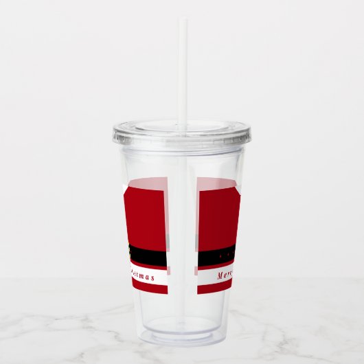 Grappige Kerstmis Santa Acryl Tumbler Acryl Drinkbeker (Rechts)