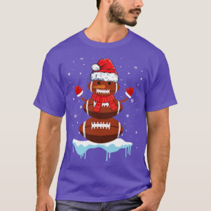 Grappige Kerstmis Santa Sneeuwman T-shirt