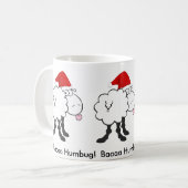 grappige kerstmis - schaap bah humbug - mok (Voorkant links)