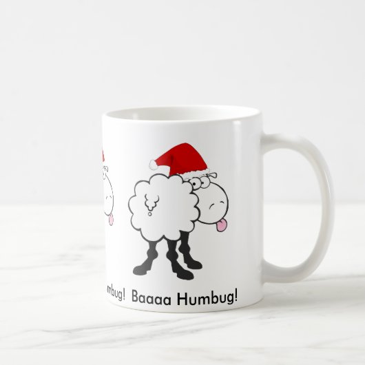 grappige kerstmis - schaap bah humbug - mok (Rechts)