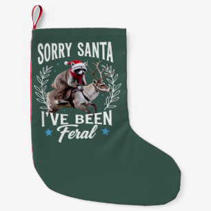 Grappige Kerstmis Sorry Santa Ik Ben Wild Wasbeer Kleine Kerstsok