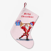 Grappige Kerstmis Stocking Bodybuilder Santa Gift Kleine Kerstsok (Voorkant (Hangend))