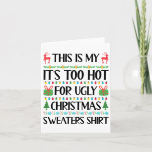 Grappige Kerstmis Te Heet Lelijke Kerst Truien Vro Kaart