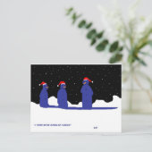 GRAPPIGE KERSTMIS VAN SNEEUWMANNEN FEESTDAGENKAART (Staand voorkant)