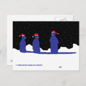 GRAPPIGE KERSTMIS VAN SNEEUWMANNEN FEESTDAGENKAART (Voorkant / Achterkant)