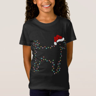 Grappige Kerstmis Verlichting Santa Hoed Labradood T-shirt