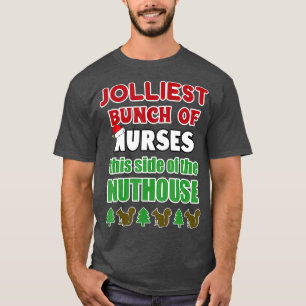 Grappige Kerstmis Verpleegster Jolliest Bunch Verp T-shirt