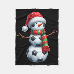 Grappige Kerstmis Voetbal Bills Sneeuwman Fleece Deken