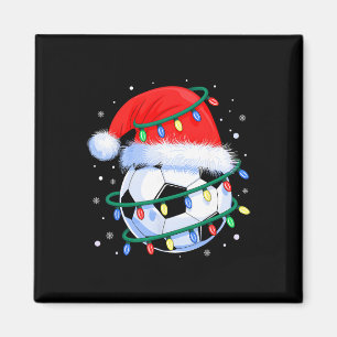 Grappige Kerstmis Voetbal Mannen Jongens Kerstman Magneet