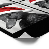 Grappige Kerstmis Wilde Eend Kerstman Fotohokje  Poster (Hoek)