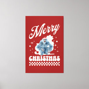 Grappige Kerstmis Yeti Vakantie Humor Canvas Afdruk