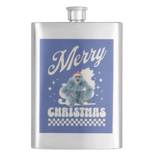 Grappige Kerstmis Yeti Vakantie Humor Flacon
