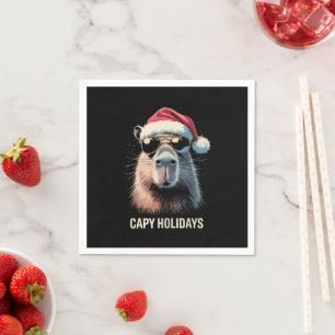 Grappige Kerstmuts Capy Vakantiedagen Kerstmis Cap Servet