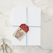 Grappige Kerstmuts Vullers Cadeaulabel (Met Touw)
