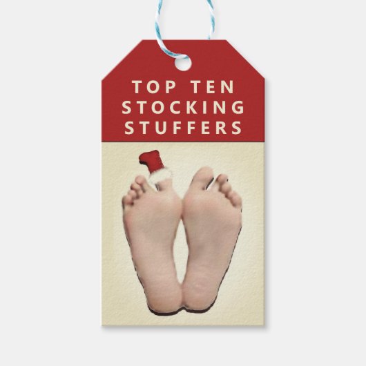 Grappige Kerstmuts Vullers Cadeaulabel (Voorkant)