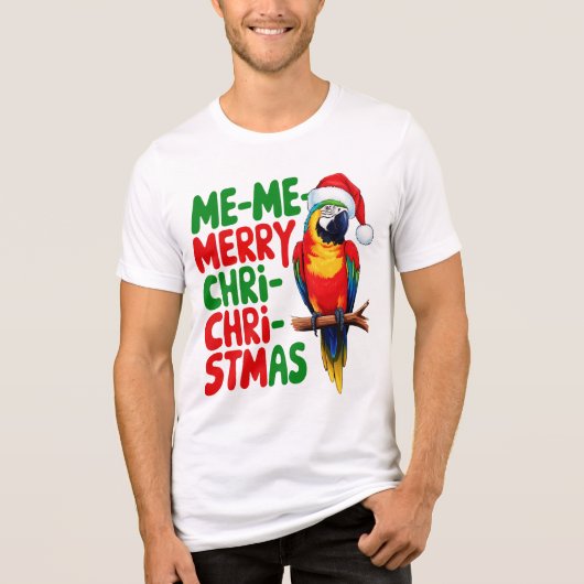 GRAPPIGE KERSTPAPEGAAI Tri-Blend SHIRT (Voorkant)