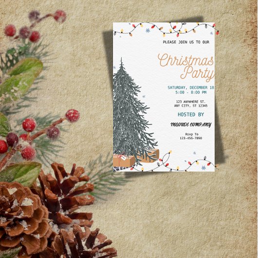 Grappige "Kerstparty" uitnodiging