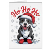 Grappige Kerstpitbull Santa Pittbull Hond Pittie (Voorkant)