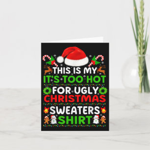 Grappige kerstpyjama dit is mijn haar te warm voor kaart