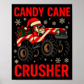 Grappige kerstpyjama voor peuters, monstertruck ka poster (Voorkant)
