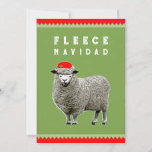Grappige Kerstschapen Feestdagenkaart