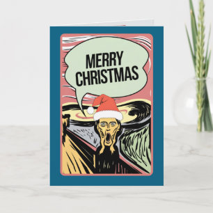 Grappige Kerstschreeuw Vakantie Kaart