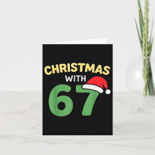 Grappige kersttrui met 67 meme trendy grap ge kaart