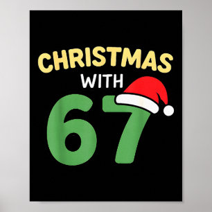 Grappige Kersttrui Met 67 Meme Trendy Grap Gen Poster