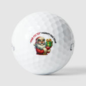 Grappige kerstvakantie golfballen (Voorkant)