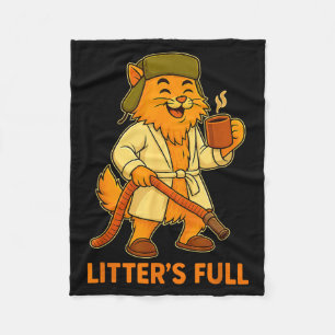 Grappige Kerstvakantie Litter S Volle Kat Parodie Fleece Deken