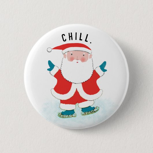 Grappige kerstvakantie ronde button 5,7 cm (Voorkant)