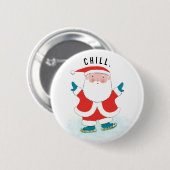 Grappige kerstvakantie ronde button 5,7 cm (Voorkant /achterkant)
